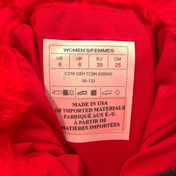 The North Face 90 's Retro Style Red White & Blue Puffer Winter Snow Boot Size 8 - Picture 6 of 10